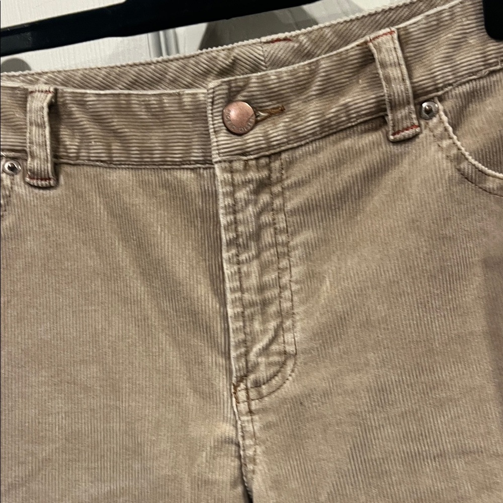 Sigrid Olsen Beige Straight Leg Corduroy  Jeans - Picture 4 of 10